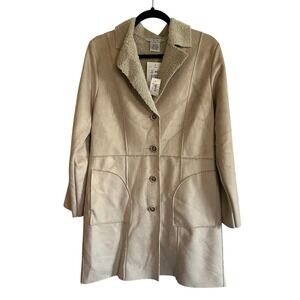 NWT CAbi Faux Suede Sherpa Jacket